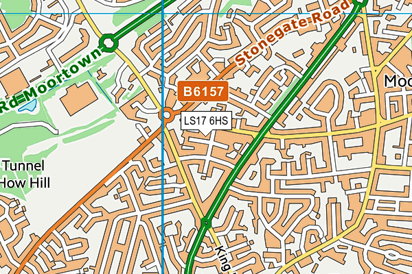 LS17 6HS map - OS VectorMap District (Ordnance Survey)