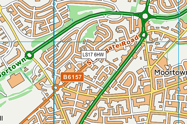 LS17 6HW map - OS VectorMap District (Ordnance Survey)