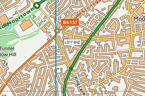 LS17 6HZ map - OS VectorMap District (Ordnance Survey)