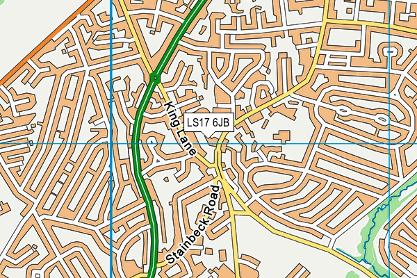 LS17 6JB map - OS VectorMap District (Ordnance Survey)