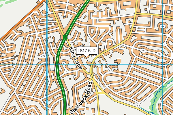 LS17 6JD map - OS VectorMap District (Ordnance Survey)