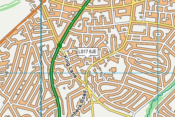 LS17 6JE map - OS VectorMap District (Ordnance Survey)