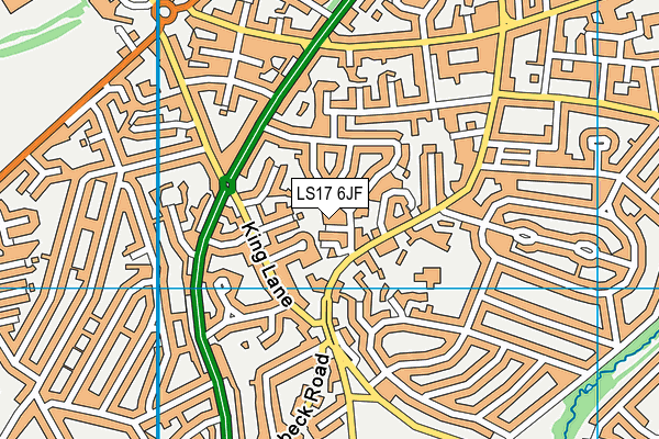 LS17 6JF map - OS VectorMap District (Ordnance Survey)