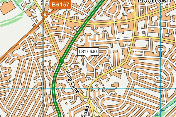 LS17 6JG map - OS VectorMap District (Ordnance Survey)