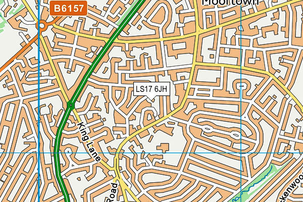 LS17 6JH map - OS VectorMap District (Ordnance Survey)