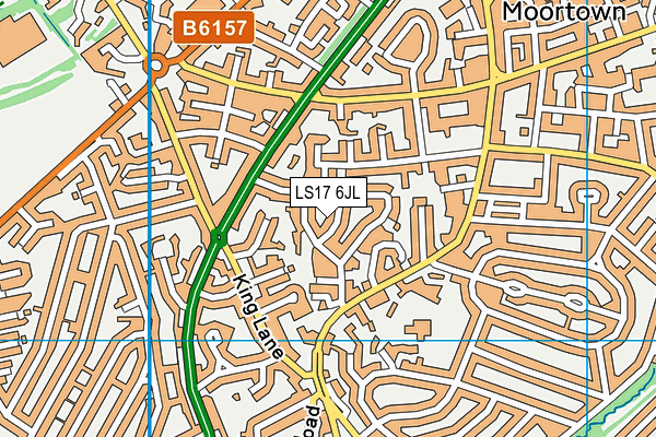 LS17 6JL map - OS VectorMap District (Ordnance Survey)