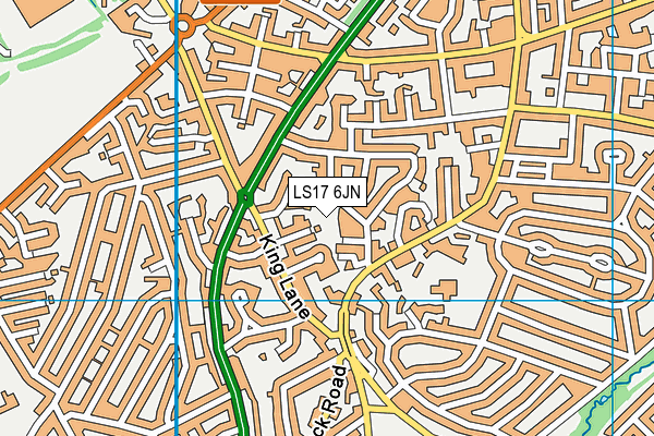 LS17 6JN map - OS VectorMap District (Ordnance Survey)