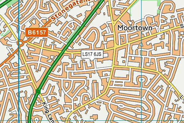 LS17 6JS map - OS VectorMap District (Ordnance Survey)