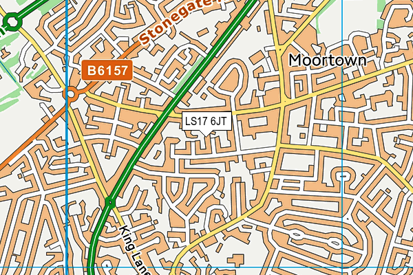 LS17 6JT map - OS VectorMap District (Ordnance Survey)