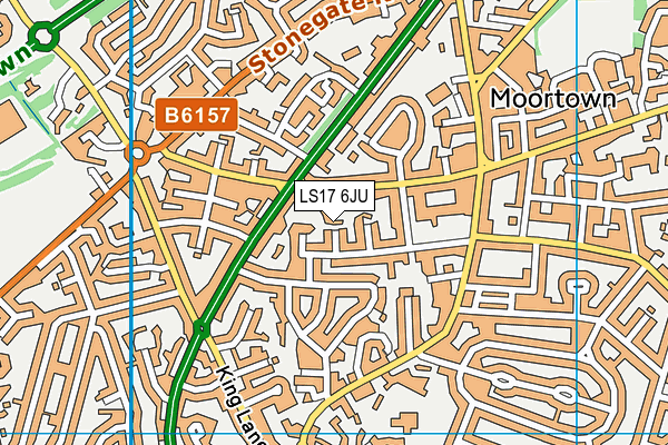 LS17 6JU map - OS VectorMap District (Ordnance Survey)