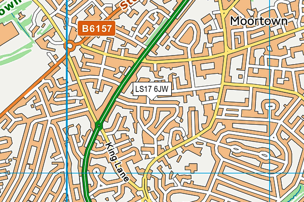 LS17 6JW map - OS VectorMap District (Ordnance Survey)