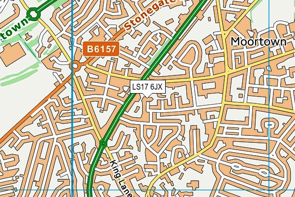 LS17 6JX map - OS VectorMap District (Ordnance Survey)