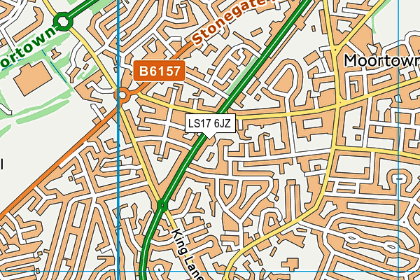 LS17 6JZ map - OS VectorMap District (Ordnance Survey)