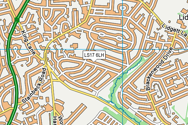 LS17 6LH map - OS VectorMap District (Ordnance Survey)