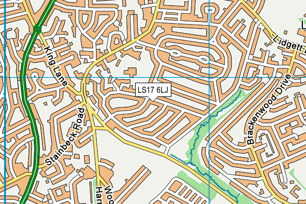 LS17 6LJ map - OS VectorMap District (Ordnance Survey)