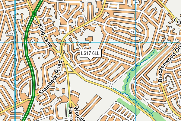 LS17 6LL map - OS VectorMap District (Ordnance Survey)