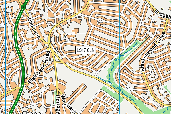 LS17 6LN map - OS VectorMap District (Ordnance Survey)