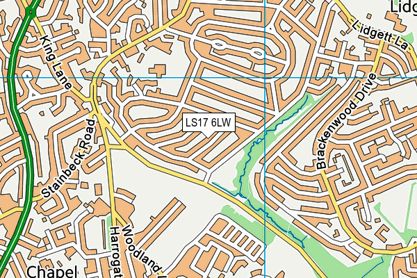 LS17 6LW map - OS VectorMap District (Ordnance Survey)