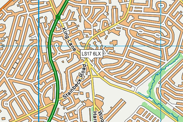 LS17 6LX map - OS VectorMap District (Ordnance Survey)