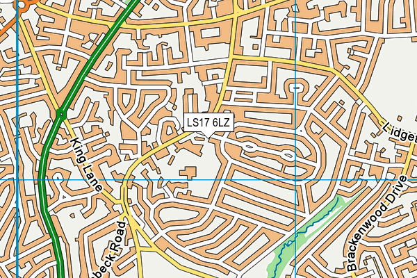 LS17 6LZ map - OS VectorMap District (Ordnance Survey)