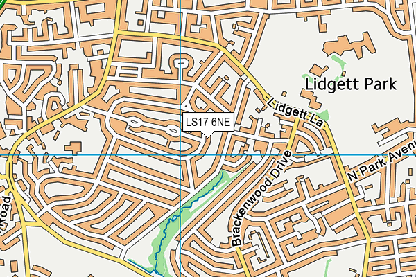 LS17 6NE map - OS VectorMap District (Ordnance Survey)