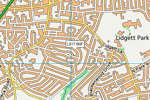 LS17 6NF map - OS VectorMap District (Ordnance Survey)