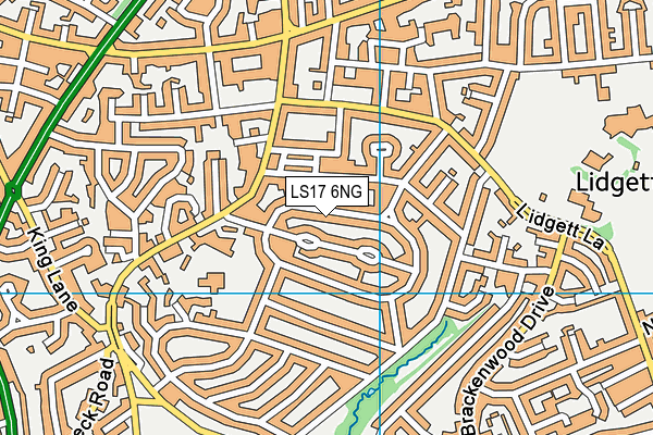 LS17 6NG map - OS VectorMap District (Ordnance Survey)