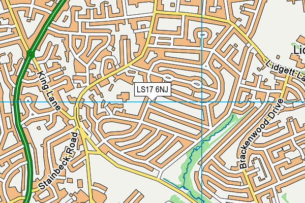 LS17 6NJ map - OS VectorMap District (Ordnance Survey)