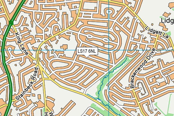 LS17 6NL map - OS VectorMap District (Ordnance Survey)