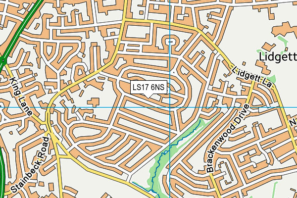 LS17 6NS map - OS VectorMap District (Ordnance Survey)