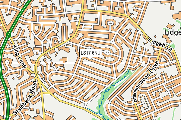 LS17 6NU map - OS VectorMap District (Ordnance Survey)