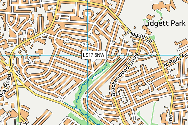 LS17 6NW map - OS VectorMap District (Ordnance Survey)