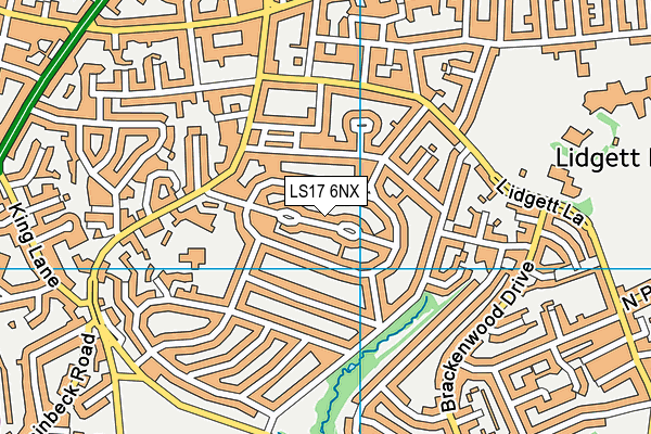LS17 6NX map - OS VectorMap District (Ordnance Survey)