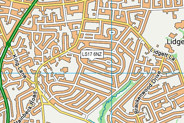 LS17 6NZ map - OS VectorMap District (Ordnance Survey)