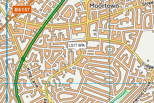 LS17 6PA map - OS VectorMap District (Ordnance Survey)