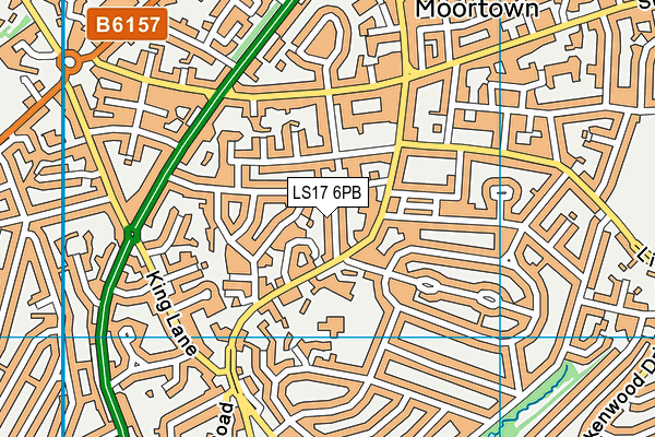 LS17 6PB map - OS VectorMap District (Ordnance Survey)