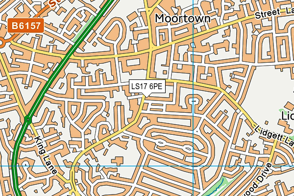 LS17 6PE map - OS VectorMap District (Ordnance Survey)