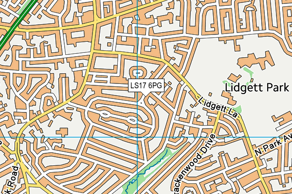 LS17 6PG map - OS VectorMap District (Ordnance Survey)