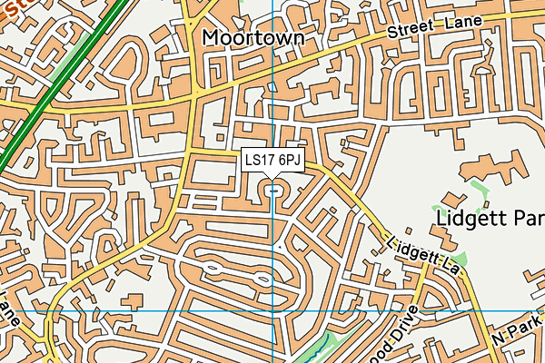 LS17 6PJ map - OS VectorMap District (Ordnance Survey)
