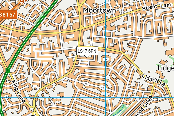 LS17 6PN map - OS VectorMap District (Ordnance Survey)