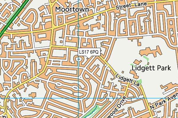 LS17 6PQ map - OS VectorMap District (Ordnance Survey)