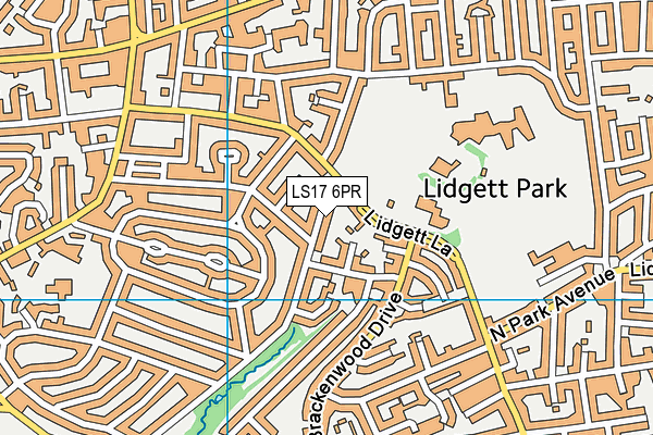 LS17 6PR map - OS VectorMap District (Ordnance Survey)