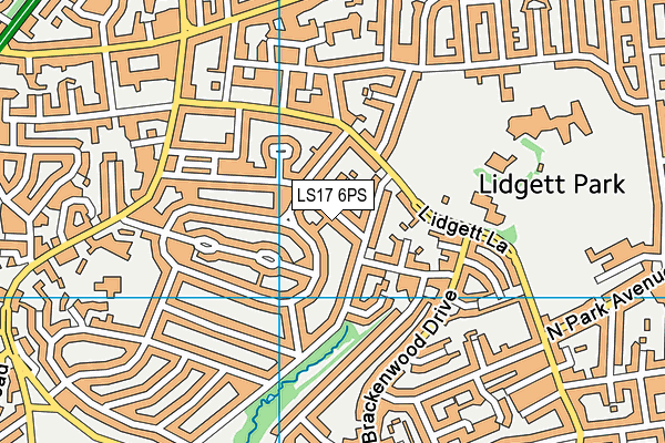 LS17 6PS map - OS VectorMap District (Ordnance Survey)