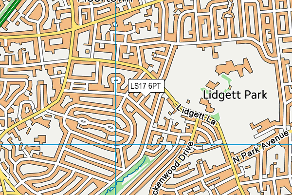 LS17 6PT map - OS VectorMap District (Ordnance Survey)