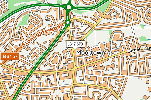 LS17 6PX map - OS VectorMap District (Ordnance Survey)