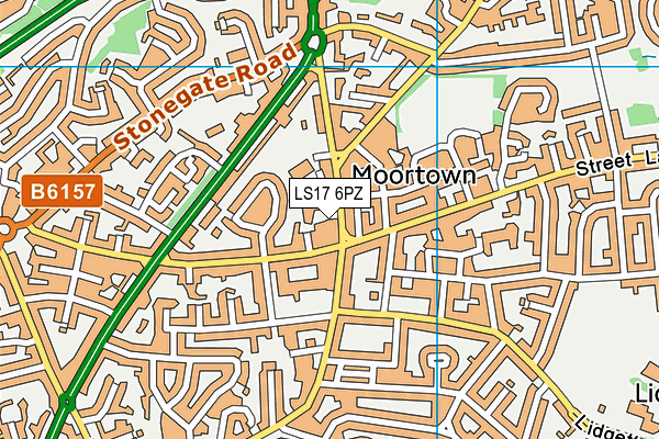 LS17 6PZ map - OS VectorMap District (Ordnance Survey)