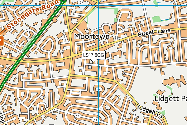 LS17 6QG map - OS VectorMap District (Ordnance Survey)