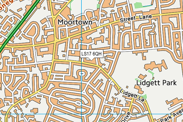 LS17 6QH map - OS VectorMap District (Ordnance Survey)