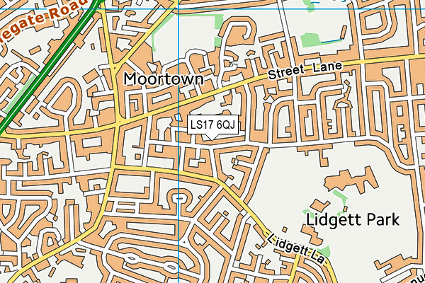 LS17 6QJ map - OS VectorMap District (Ordnance Survey)