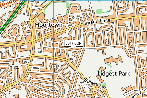 LS17 6QN map - OS VectorMap District (Ordnance Survey)
